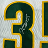 Framed Autographed/Signed Kevin Durant 35x39 Seattle White Basketball Jersey Beckett BAS COA