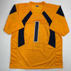 Autographed/Signed Tavon Austin West Virginia Yellow College Football Jersey JSA COA by Hall of Fame Sports Memorabilia