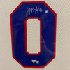 Framed Autographed/Signed Tyrese Maxey 35x39 Philadelphia 76ers Sixers Cream City Edition Basketball Jersey Fanatics COA