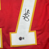 Autographed/Signed Larry Johnson Kansas City Red Football Jersey Beckett BAS COA by Hall of Fame Sports Memorabilia