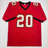 Autographed/Signed Ronde Barber Tampa Bay Red Football Jersey Beckett BAS COA by Hall of Fame Sports Memorabilia
