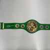 Autographed/Signed Oscar De La Hoya WBC Green Boxing Replica Championship Belt Beckett BAS COA
