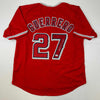 Autographed/Signed Vladimir Vlad Guerrero Los Angeles LA Anaheim Red Baseball Jersey Beckett BAS COA