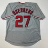 Autographed/Signed Vladimir Vlad Guerrero Los Angeles LA Anaheim Grey Baseball Jersey Beckett BAS COA by Hall of Fame Sports Memorabilia