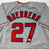 Autographed/Signed Vladimir Vlad Guerrero Los Angeles LA Anaheim Grey Baseball Jersey Beckett BAS COA by Hall of Fame Sports Memorabilia