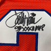 Autographed/Signed Terrell Davis SB XXXII MVP Denver Retro Orange Football Jersey JSA COA