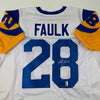Autographed/Signed Marshall Faulk St. Louis White Retro Football Jersey GTSM COA