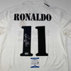 Autographed/Signed Ronaldo Nazario Real Madrid White Soccer Jersey Beckett BAS COA