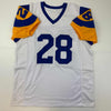 Autographed/Signed Marshall Faulk St. Louis White Retro Football Jersey GTSM COA
