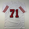 Autographed/Signed Trent Williams San Francisco Alternate White Football Jersey Beckett BAS COA