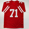 Autographed/Signed Trent Williams San Francisco Red Football Jersey Beckett BAS COA
