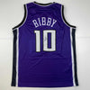 Autographed/Signed Mike Bibby Sacramento Purple Basketball Jersey Steiner COA
