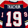 Autographed/Signed Matthew Tkachuk Florida Blue Hockey Jersey JSA COA