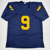 Autographed/Signed J.J. JJ McCarthy Michigan Blue College Football Jersey Beckett BAS COA