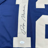Autographed/Signed Roger Staubach Navy Midshipmen Blue College Football Jersey JSA COA
