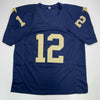 Autographed/Signed Roger Staubach Navy Midshipmen Blue College Football Jersey JSA COA
