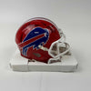 Autographed/Signed O.J. OJ Simpson HOF 85 Buffalo Bills Red Mini Football Helmet JSA COA
