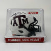 Autographed/Signed Johnny Manziel Texas A&M Aggies White College Football Mini Helmet Schwartz Sports COA