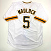 Autographed/Signed Bill Madlock Pittsburgh White Baseball Jersey JSA COA by Hall of Fame Sports Memorabilia
