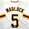 Autographed/Signed Bill Madlock Pittsburgh White Baseball Jersey JSA COA by Hall of Fame Sports Memorabilia