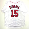 Autographed/Signed Dustin Pedroia Boston White Baseball Jersey JSA COA by Hall of Fame Sports Memorabilia