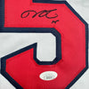 Autographed/Signed Dustin Pedroia Boston White Baseball Jersey JSA COA by Hall of Fame Sports Memorabilia
