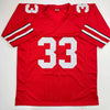 Autographed/Signed Jack Sawyer Ohio State Red College Football Jersey Beckett BAS COA by Hall of Fame Sports Memorabilia
