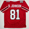 Autographed/Signed Billy White Shoes Johnson Atlanta Red Football Jersey JSA COA by Hall of Fame Sports Memorabilia
