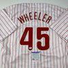 Autographed/Signed Zack Wheeler Philadelphia Pinstripe Baseball Jersey PSA/DNA COA