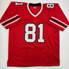 Autographed/Signed Billy White Shoes Johnson Atlanta Red Football Jersey JSA COA by Hall of Fame Sports Memorabilia