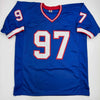 Autographed/Signed Cornelius Bennett Buffalo Blue Football Jersey JSA COA by Hall of Fame Sports Memorabilia