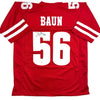 Autographed/Signed Zack Baun Wisconsin Red College Football Jersey JSA COA by Hall of Fame Sports Memorabilia