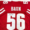 Autographed/Signed Zack Baun Wisconsin Red College Football Jersey JSA COA by Hall of Fame Sports Memorabilia