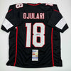 Autographed/Signed B.J. BJ Ojulari Arizona Black Football Jersey JSA COA