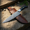 Handmade Gyuto Chef Knife|Damascus Steel-Black Handle Sharp and Reliable by JW SteelCrafts