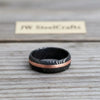 Handmade Damascus Ring Copper Inlay| Comfort Fit Unique Design by JW SteelCrafts