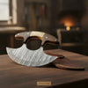 Custom Ulu Knife Damascus Steel Blade Efficient Kitchen Knife by JW SteelCrafts