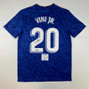 Autographed/Signed Vini Vinicius Jr. Real Madrid Blue Soccer Jersey Beckett BAS COA