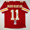 Autographed/Signed Marquez Valdes-Scantling Kansas City Red Football Jersey JSA COA