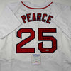 Autographed/Signed Steve Pearce 18 WS MVP Boston White Baseball Jersey PSA/DNA COA