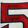 Autographed/Signed Steve Pearce 18 WS MVP Boston White Baseball Jersey PSA/DNA COA