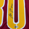 Framed Autographed/Signed Austin Ekeler 35x39 Washington Burgundy Football Jersey Beckett BAS COA by Hall of Fame Sports Memorabilia