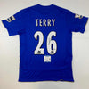 Autographed/Signed John Terry Chelsea FC Blue Soccer Futbol Jersey Beckett BAS COA