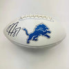 Autographed/Signed Calvin Johnson Detroit Lions Full Size F/S White Panel Logo Football Beckett COA by Hall of Fame Sports Memorabilia