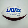 Autographed/Signed Calvin Johnson Detroit Lions Full Size F/S White Panel Logo Football Beckett COA by Hall of Fame Sports Memorabilia