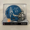 Autographed/Signed Earl Campbell & Warren Moon "HOF 91" & "HOF 06" Houston Oilers Mini Football Helmet Beckett BAS COA