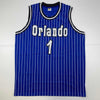 Autographed/Signed Anfernee Penny Hardaway Orlando Blue Pinstripe Basketball Jersey PSA/DNA COA