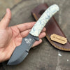 Handmade Compact Skinner Knife 8-Inch Full Tang Tracker Knife with Powder-Coated Blade by JW SteelCrafts