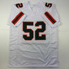 Autographed/Signed Ray Lewis Miami White College Football Jersey Beckett BAS COA