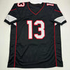 Autographed/Signed Kurt Warner Arizona Black Football Jersey Beckett BAS COA